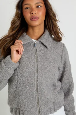 Veste Trucker Boucle Wool Look