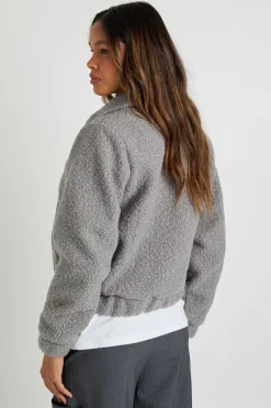Veste Trucker Boucle Wool Look