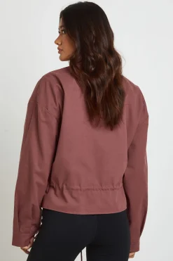 boohoo Veste Utilitaire Col Montant Avec Taille Cintrée<Femme Vestes & Manteaux
