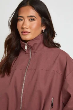 boohoo Veste Utilitaire Col Montant Avec Taille Cintrée<Femme Vestes & Manteaux