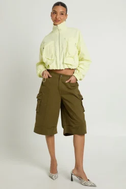 boohoo Veste Utilitaire Courte À Col Cheminée<Femme Vestes & Manteaux