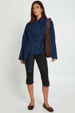 Veste Utilitaire En Denim Avec Ceinture