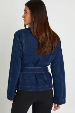 Veste Utilitaire En Denim Avec Ceinture