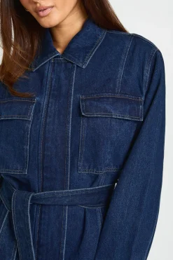 Veste Utilitaire En Denim Avec Ceinture