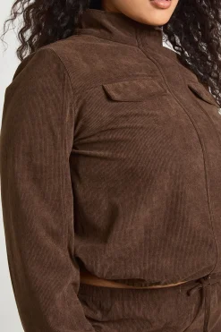 Veste Utilitaire En Velours Côtelé Grande Taille