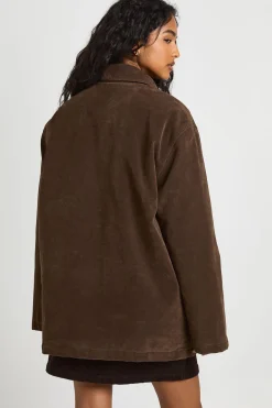 Veste utilitaire à poches style Suede Look
