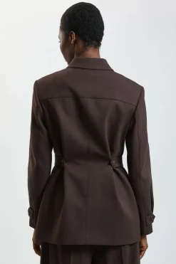 KarenMillen Veste Utilitaire À Texture Chevron<Femme Manteaux Et Vestes D’Automne|Vestes & Manteaux