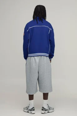 Veste Varsity Homme Col Montant Coupe Ample Avec Passepoil