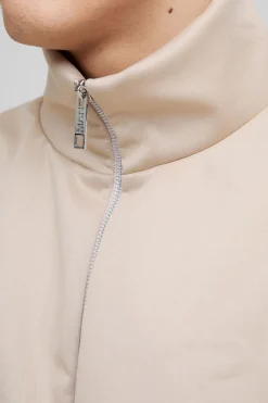 Veste zip intégrale en scuba, surdimensionnée et boxy extrême