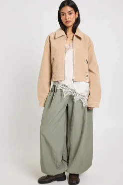 Veste Zippée Aspect Daim