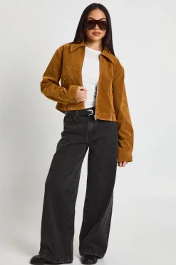 Veste Zippée Aspect Daim