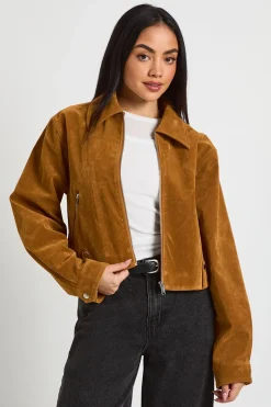 Veste Zippée Aspect Daim