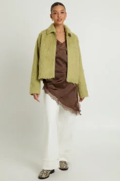 boohoo Veste Zippée Aspect Laine<Femme Manteaux Et Vestes D’Automne|Vestes & Manteaux