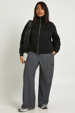 Veste Zippée Col Cheminée Grande Taille