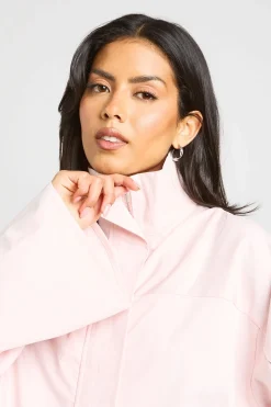 boohoo Veste Zippée En Sergé À Col Montant<Femme Tops
