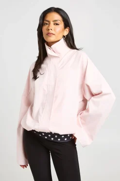 boohoo Veste Zippée En Sergé À Col Montant<Femme Tops