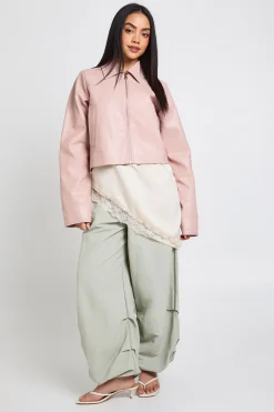 boohoo Veste Zippée en Synthétique<Femme Vestes & Manteaux|Vestes En Similicuir