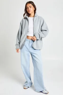 Veste zippée oversize Teddy