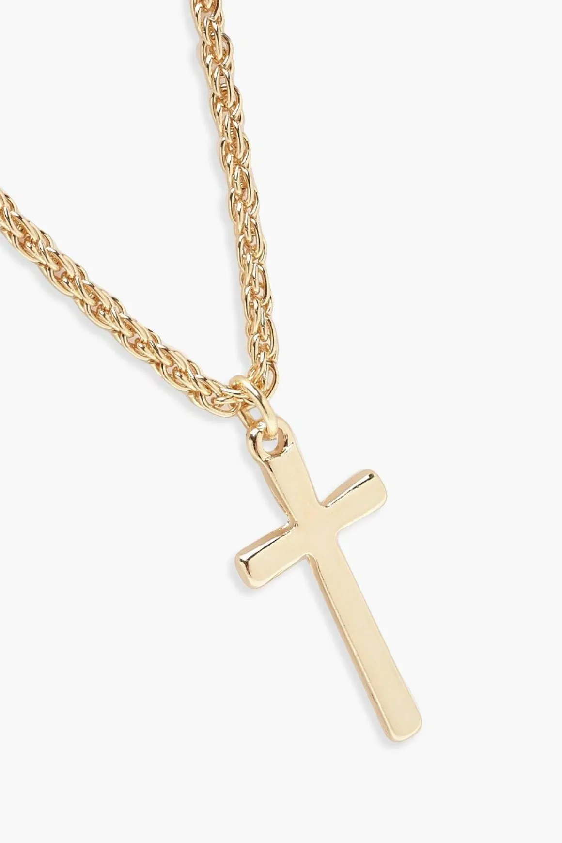 Vintage Chain Cross Pendant Necklace
