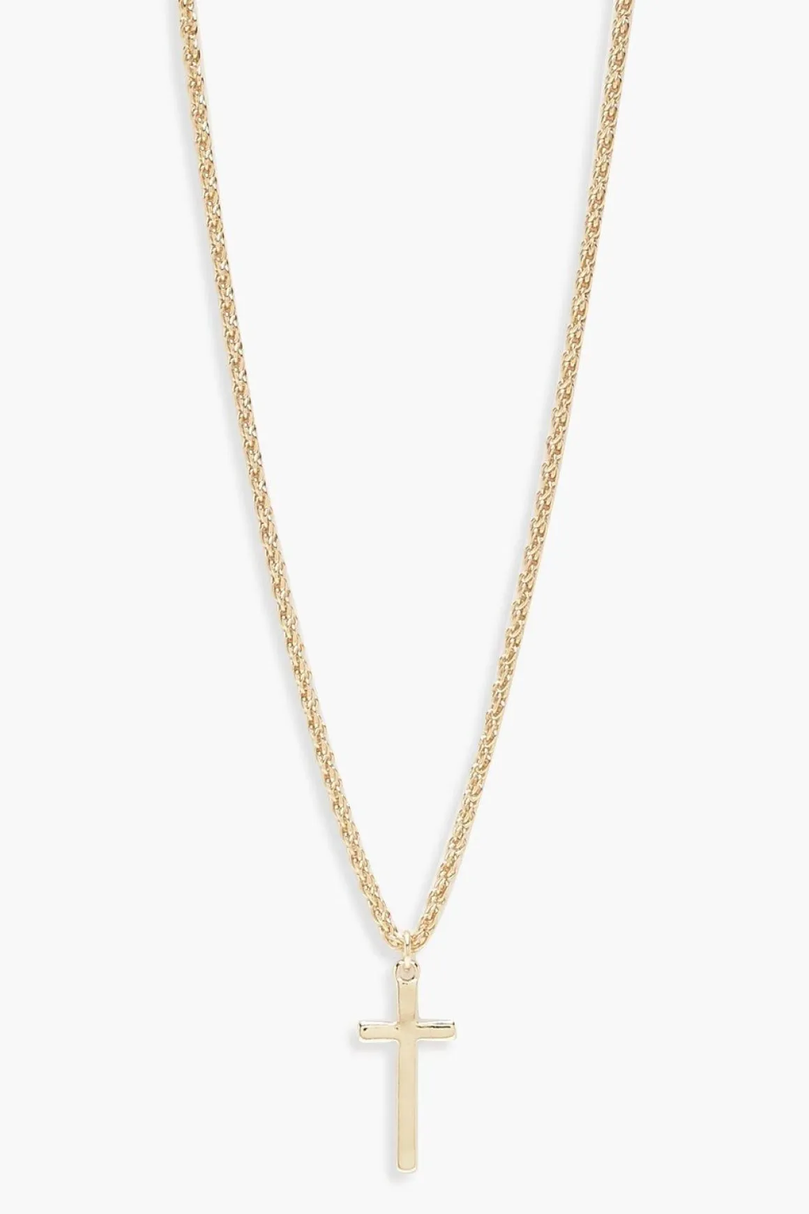 Vintage Chain Cross Pendant Necklace