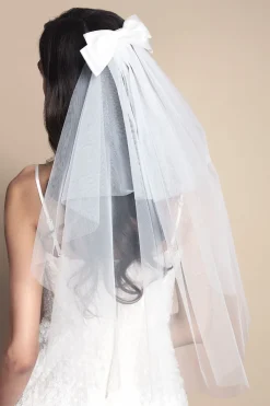 Coast Voile de Mariée Mini avec Nœud en Satin< Satin Et Dentelle