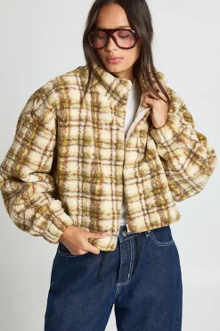 Vérifiez la veste bomber Teddy zippée