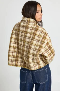 Vérifiez la veste bomber Teddy zippée