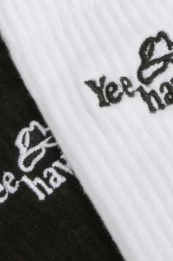 Western Embroidered Sports Socks 2 Pack devient Chaussettes de sport brodées western – Lot de 2