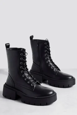 Wide Fit Chunky Hiker Boots