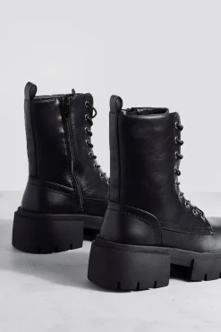 Wide Fit Chunky Hiker Boots