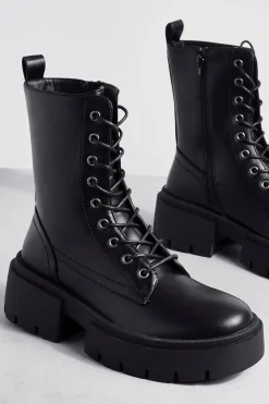 Wide Fit Chunky Hiker Boots