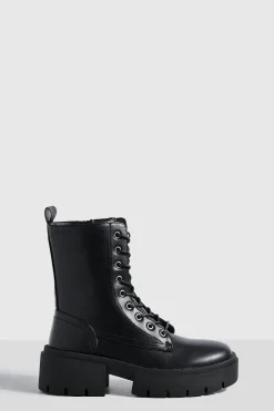 Wide Fit Chunky Hiker Boots