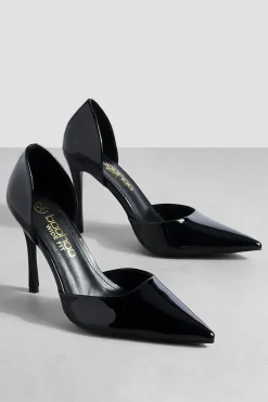 boohoo Wide Fit Patent Cut Out Court Shoe< Chaussures Festives|Chaussures À Talons