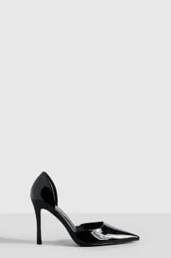 boohoo Wide Fit Patent Cut Out Court Shoe< Chaussures Festives|Chaussures À Talons