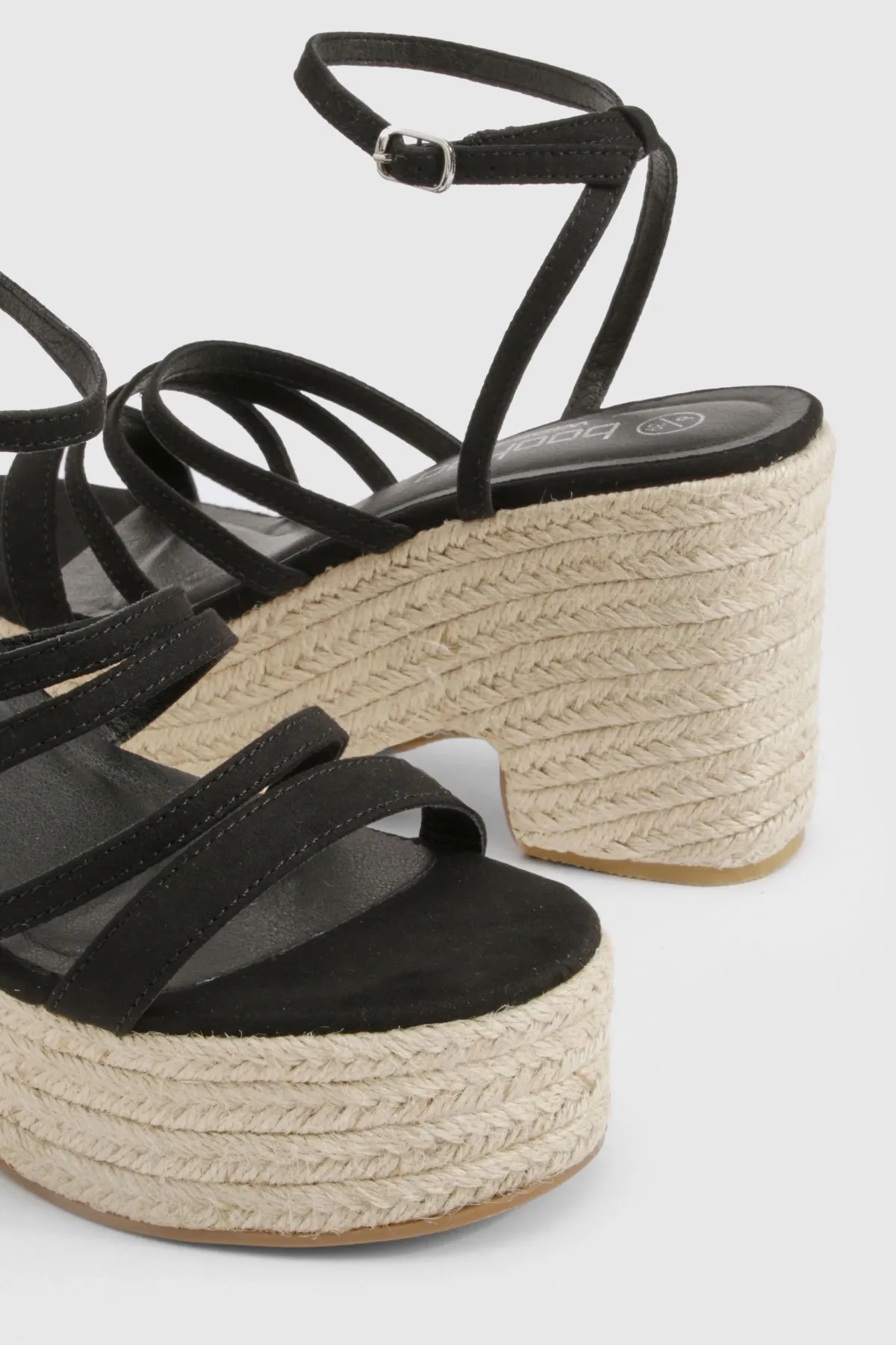 boohoo Wide Fit Strappy Low Wedge< Chaussures Festives|Chaussures À Talons