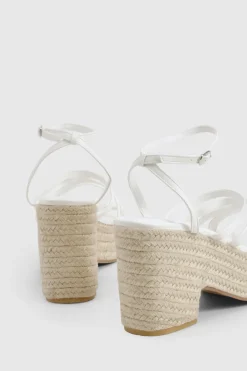 boohoo Wide Fit Strappy Low Wedge< Chaussures Festives|Chaussures À Talons