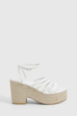 boohoo Wide Fit Strappy Low Wedge< Chaussures Festives|Chaussures À Talons