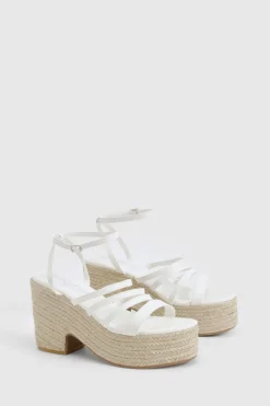 boohoo Wide Fit Strappy Low Wedge< Chaussures Festives|Chaussures À Talons