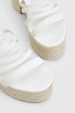 boohoo Wide Fit Strappy Low Wedge< Chaussures Festives|Chaussures À Talons