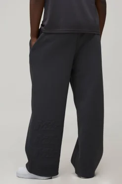 Wide Leg Deboss Motorsport Jogger