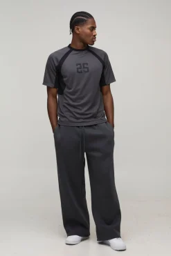 Wide Leg Deboss Motorsport Jogger