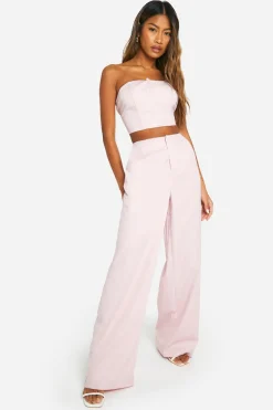 Woven Flower Bandeau Top