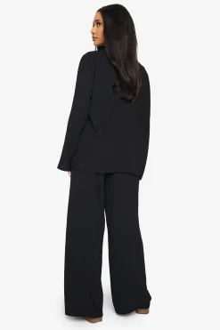 boohoo Woven Oversized Shirt & Drawstring Trouser Co-ord<Femme Ensembles