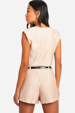 boohoo Woven Pinstripe Tailored Skort<Femme Shorts