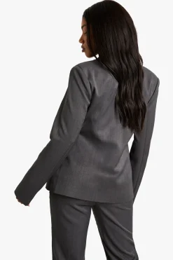 Woven Tailored Lace Up Blazer