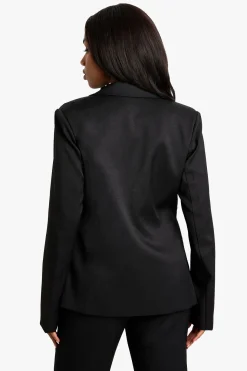 Woven Tailored Lace Up Blazer