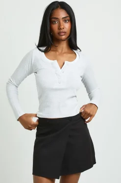 Wrap Over Tailored Mini Skirt