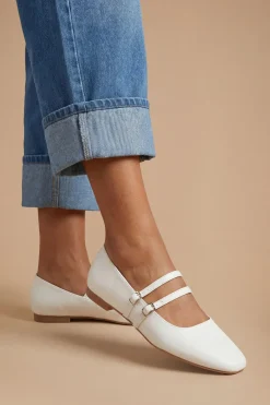 Dorothy Perkins Yara Ballerines À Bout Carré Matelassées En Synthétiquecuir À Double Bride Mary Jane< Ballerines|Chaussures Plates